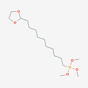 molecular formula C16H34O5Si B6310320 10-(1,3-Dioxolan-2-yl)decyltrimethoxysilane CAS No. 1360716-30-8