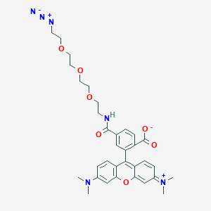 molecular formula C33H38N6O7 B6310346 Azido-PEG3-carboxytetramethylrhodamine CAS No. 1380486-02-1