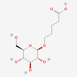 molecular formula C11H20O8 B6310430 5-(beta-D-Glucopyranosyl-oxy)pentanoic acid CAS No. 1858223-92-3