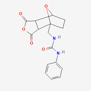 molecular formula C16H16N2O5 B6310476 exo-cis-(+/-)-1-(N-Carbonylaminophenyl-methyl)-7-oxabicyclo[2.2.1]heptane-2,3-dicarboxylic anhydride;  98% CAS No. 167847-50-9