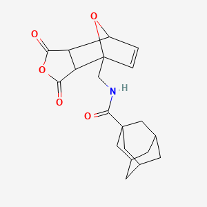 molecular formula C20H23NO5 B6310517 exo-cis-(+/-)-1-(1-Carboxyamido-adamantyl-methyl)-7-oxabicyclo[2.2.1]hept-5-en-2,3-dicarboxylic anhydride;  98% CAS No. 167937-97-5