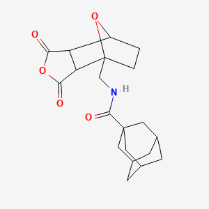 molecular formula C20H25NO5 B6310525 exo-cis-(+/-)-1-(1-Carboxyamido-adamantyl-methyl)-7-oxabicyclo[2.2.1]heptane-2,3-dicarboxylic anhydride;  98% CAS No. 167847-54-3