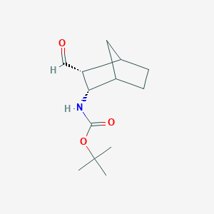 molecular formula C13H21NO3 B6310541 N-Boc-(+/-)-cis (exo) -2-amino-bicyclo[2.2.1]heptan-3-carbaldehyde;  98% CAS No. 1335034-75-7