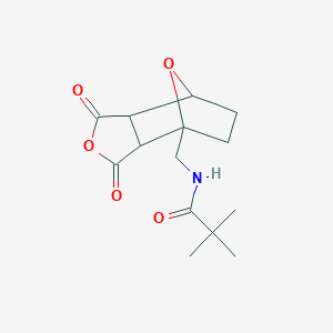 molecular formula C14H19NO5 B6310548 exo-cis-(+/-)-1-(N-tert.-Butyl-carbonyl-methyl)-7-oxabicyclo[2.2.1]heptane-2,3-dicarboxylic anhydride;  98% CAS No. 167846-94-8