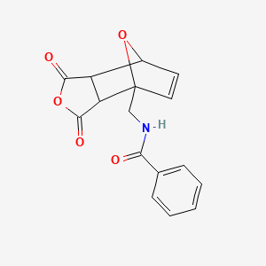 molecular formula C16H13NO5 B6310558 exo-cis-(+/-)-1-(Benzylamido-methyl)-7-oxabicyclo[2.2.1]hept-5-en-2,3-dicarboxylic anhydride;  98% CAS No. 1858242-49-5