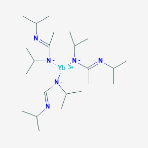 molecular formula C24H51N6Yb B6310603 三(N,N'-二异丙基乙酰氨基甲酸酯)镱(III)，99% CAS No. 2093219-82-8