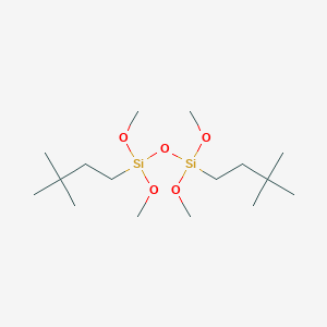 molecular formula C16H38O5Si2 B6310636 1,3-Bis-(3,3-dimethylbutyl)tetramethoxydisiloxane;  96% CAS No. 1858255-90-9