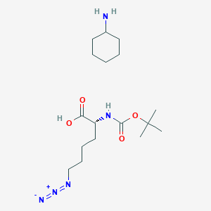 molecular formula C17H33N5O4 B6310641 N-alpha-t-Butyloxycarbonyl-epsilon-azido-D-lysine, (R)-2-t-Butyloxycarbonylamino-6-azidohexanoic acid cyclohexylamine (Boc-D-Lys(N3)-OH.CHA) CAS No. 1858224-39-1