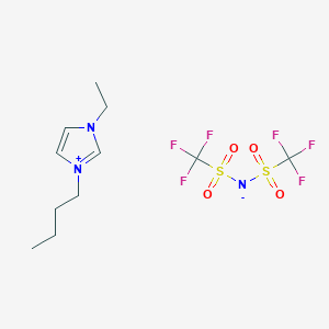 molecular formula C11H17F6N3O4S2 B6310648 1-Butyl-3-ethylimidazolium bis(trifluoromethylsulfonyl)imide;  98% CAS No. 174899-89-9