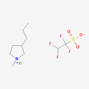 molecular formula C10H19F4NO3S B6310680 1-Methyl-3-propylpyrrolidinium 1,1,2,2-tetrafluoroethanesulfonate;  98% CAS No. 1858240-64-8