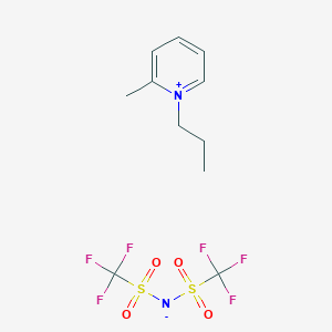 molecular formula C11H14F6N2O4S2 B6310683 2-Methyl-1-propylpyridinium bistrifluoromethylsulfonyl)imide;  99% CAS No. 1456877-99-8