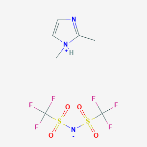 molecular formula C7H9F6N3O4S2 B6310698 1,2-Dimethylimidazolium bis(trifluoromethylsulfonyl)imide;  98% CAS No. 353239-12-0