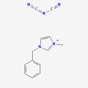 molecular formula C13H13N5 B6310710 1-Benzyl-3-methylimidazolium dicyanamide;  99% CAS No. 958445-60-8