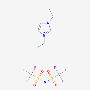 molecular formula C9H13F6N3O4S2 B6310723 1,3-Diethylimidazolium bis(trifluoromethylsulfonyl)imide;  98% CAS No. 174899-88-8