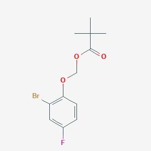 t-Butyl-propanoic acid (2-bromo-4-fluorophenoxymethyl) ester
