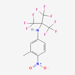 molecular formula C11H7F9N2O2 B6310795 N-[1,1-Bis(trifluoromethyl)-2,2,2-trifluoroethyl]-3-methyl-4-nitroaniline CAS No. 2088942-79-2