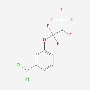 molecular formula C10H6Cl2F6O B6310814 1-(Dichloromethyl)-4-(1,1,2,3,3,3-hexafluoropropoxy)benzene CAS No. 2088941-70-0
