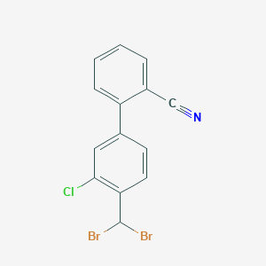 2-[3-Chloro-4-(dibromomethyl)phenyl]benzonitrile