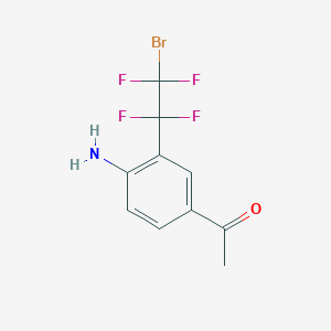 molecular formula C10H8BrF4NO B6310824 4-Amino-3-(2-bromo-1,1,2,2-tetrafluoroethyl)acetophenone CAS No. 2088945-42-8