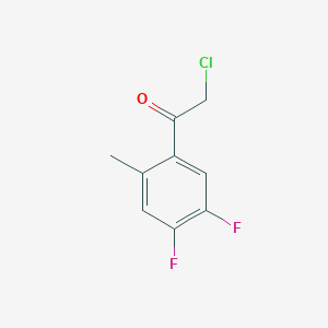 molecular formula C9H7ClF2O B6310834 4,5-Difluoro-2-methyl-phenacyl chloride, 90% CAS No. 1806415-69-9