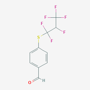 molecular formula C10H6F6OS B6310841 4-(1,1,2,3,3,3-Hexafluoropropylthio)benzaldehyde CAS No. 2088942-58-7