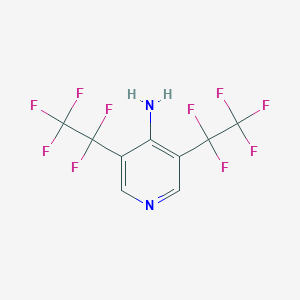 molecular formula C9H4F10N2 B6310842 3,5-Bis(pentafluoroethyl)pyridin-4-amine CAS No. 2088945-74-6