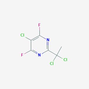 molecular formula C6H3Cl3F2N2 B6310859 5-Chloro-2-(1,1-dichloroethyl)-4,6-difluoropyrimidine CAS No. 2088943-25-1