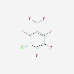 molecular formula C7HClF6 B6310866 3-(Difluoromethyl)-2,4,5,6-tetrafluorochlorobenzene, 95% CAS No. 2088945-90-6