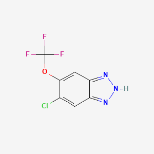 molecular formula C7H3ClF3N3O B6310878 6-Chloro-5-(trifluoromethoxy)-1H-benzotriazole CAS No. 157590-71-1