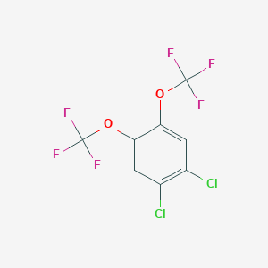 molecular formula C8H2Cl2F6O2 B6310881 1,2-Dichloro-4,5-bis(trifluoromethoxy)benzene CAS No. 2088943-24-0