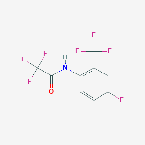 molecular formula C9H4F7NO B6310884 2,2,2-Trifluoro-N-[4-fluoro-2-(trifluoromethyl)phenyl]acetamide CAS No. 2022169-44-2