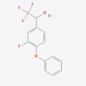 molecular formula C14H10F4O2 B6310917 3-Fluoro-4-phenoxy-alpha-(trifluoromethyl)-benzyl alcohol CAS No. 150698-80-9