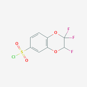 molecular formula C8H4ClF3O4S B6310922 2,2,3-Trifluoro-1,4-benzodioxan-6-sulfonyl chloride CAS No. 2088942-11-2