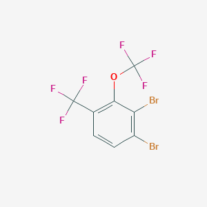 molecular formula C8H2Br2F6O B6310930 1,2-Dibromo-3-(trifluoromethoxy)-4-(trifluoromethyl)benzene CAS No. 2088942-13-4
