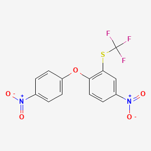 molecular formula C13H7F3N2O5S B6310958 4-Nitro-1-(4'-nitro-2'-trifluoromethylthio)phenoxybenzene CAS No. 2088942-07-6