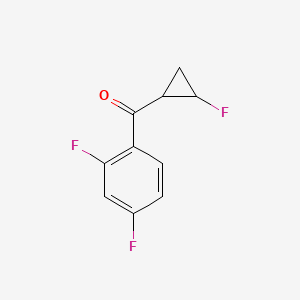 molecular formula C10H7F3O B6310964 1-(2,4-Difluorobenzoyl)-2-fluoro-cyclopropane CAS No. 2088945-33-7