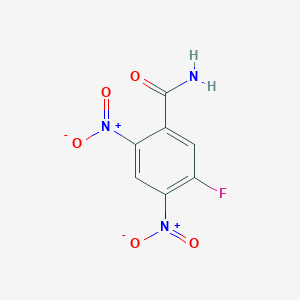molecular formula C7H4FN3O5 B6310969 2,4-Dinitro-5-fluorobenzamide CAS No. 1823481-43-1
