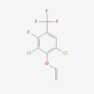 molecular formula C9H4Cl2F4O B6311022 2,6-Dichloro-3-fluoro-4-trifluoromethyl-(vinyloxy)benzene CAS No. 2088943-09-1