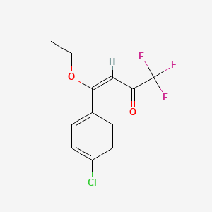 molecular formula C12H10ClF3O2 B6311039 1,1,1-Trifluoro-4-ethoxy-4-(4-chlorophenyl)-3-buten-2-one CAS No. 2088951-22-6