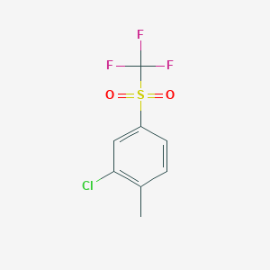 molecular formula C8H6ClF3O2S B6311069 3-Chloro-4-methyl-(trifluoromethylsulfonyl)benzene, 97% CAS No. 2088942-48-5