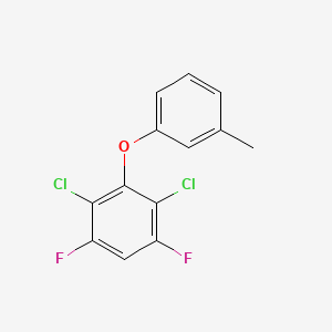 molecular formula C13H8Cl2F2O B6311074 1,3-Dichloro-2-(3-methylphenoxy)-3,5-difluorobenzene CAS No. 2088943-07-9
