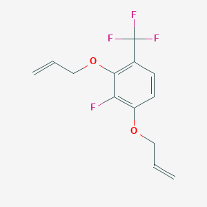 molecular formula C13H12F4O2 B6311076 2-Fluoro-4-(trifluoromethyl)-1,3-bis(allyloxy)benzene CAS No. 2088942-50-9