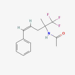 molecular formula C14H16F3NO B6311081 4-(Acetylamino)-4-trifluoromethyl-1-pentenyl-benzene CAS No. 2088951-25-9