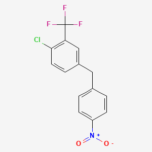 molecular formula C14H9ClF3NO2 B6311087 (4-Nitrophenyl)-(4'-chloro-3'-trifluoromethylphenyl)methane CAS No. 2088942-73-6