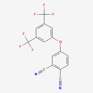 molecular formula C16H6F6N2O B6311092 4-[3,'5'-Bis(trifluoromethyl)phenoxy]phthalonitrile CAS No. 2088942-46-3