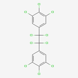 molecular formula C14H4Cl10 B6311099 Tetrachloro-1,2-bis(3,4,5-trichlophenyl)ethane CAS No. 2088942-33-8