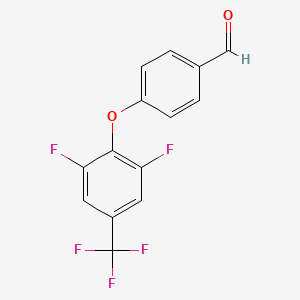 molecular formula C14H7F5O2 B6311111 4-(2,6-Difluoro-4-trifluoromethylphenoxy)benzaldehyde, 97% CAS No. 1609019-21-7