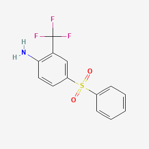 molecular formula C13H10F3NO2S B6311122 4-(Phenylsulfonyl)-2-trifluoromethylaniline CAS No. 2088943-03-5