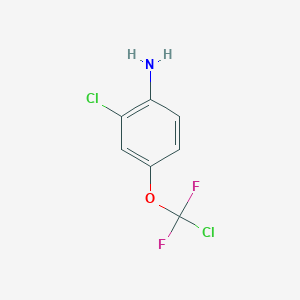 molecular formula C7H5Cl2F2NO B6311187 2-Chloro-4-(chlorodifluoromethoxy]aniline CAS No. 2088945-53-1