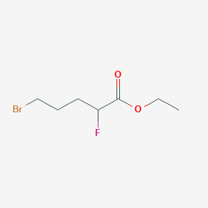 molecular formula C7H12BrFO2 B6311189 Ethyl 5-bromo-2-fluoropentanoate, 90% CAS No. 2088941-95-9
